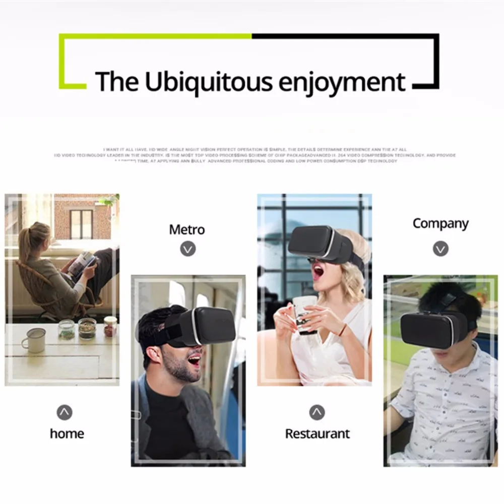 SOONHUA виртуальной реальности VR Box 3D очки шлем Панорамное видение Hi Fi стерео звук