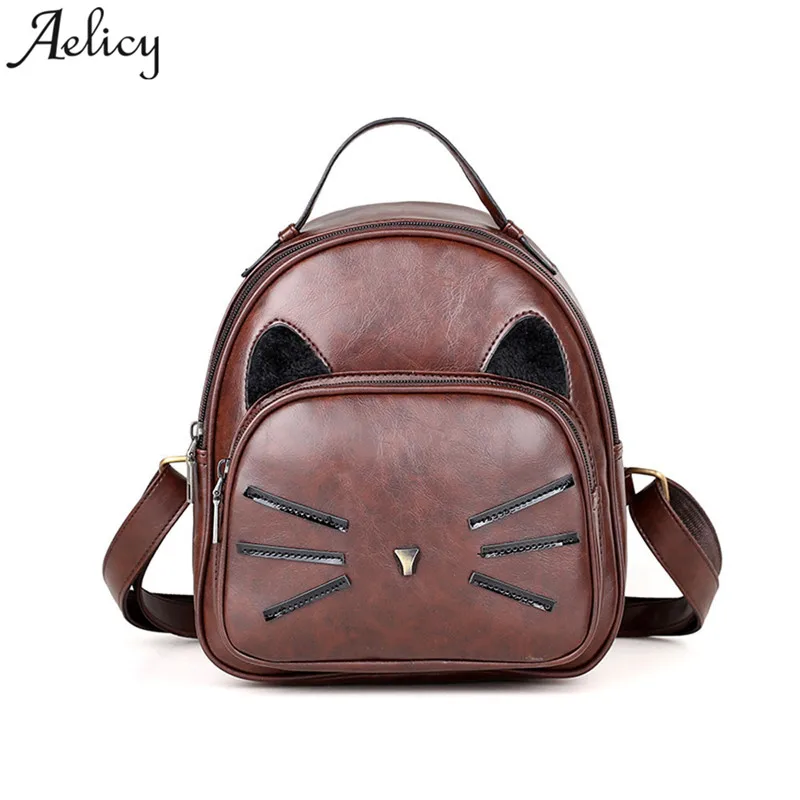Aelicy женский рюкзак дорожный с милым котом школьная сумка для девочек mochila feminina