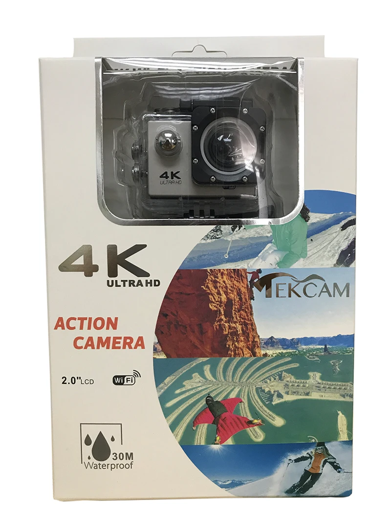 TEKCAM wifi Экшн-камера F60 1080p HD V3 4 K/30fps 2," 170D pro Шлем камера 30 метров Водонепроницаемая Спортивная DV автомобильная камера