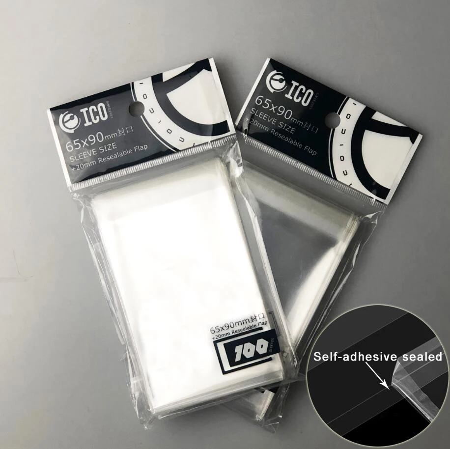 Self adhesive sealed 200 шт(2 упаковки) 65*90 мм защита для карт Защита для карт Волшебные убийцы три царства футбол звезда карты прозрачные настольные игры GYH - Цвет: Self adhesive sealed