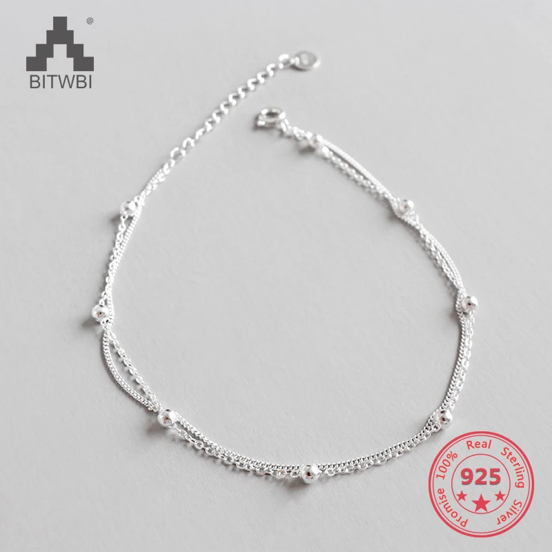 Модные женские браслеты на ногу из серебра 925 пробы ювелирные изделия