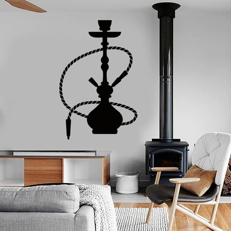 Виниловая наклейка на стену для кальяна логотип курения наклейки окно Арабская