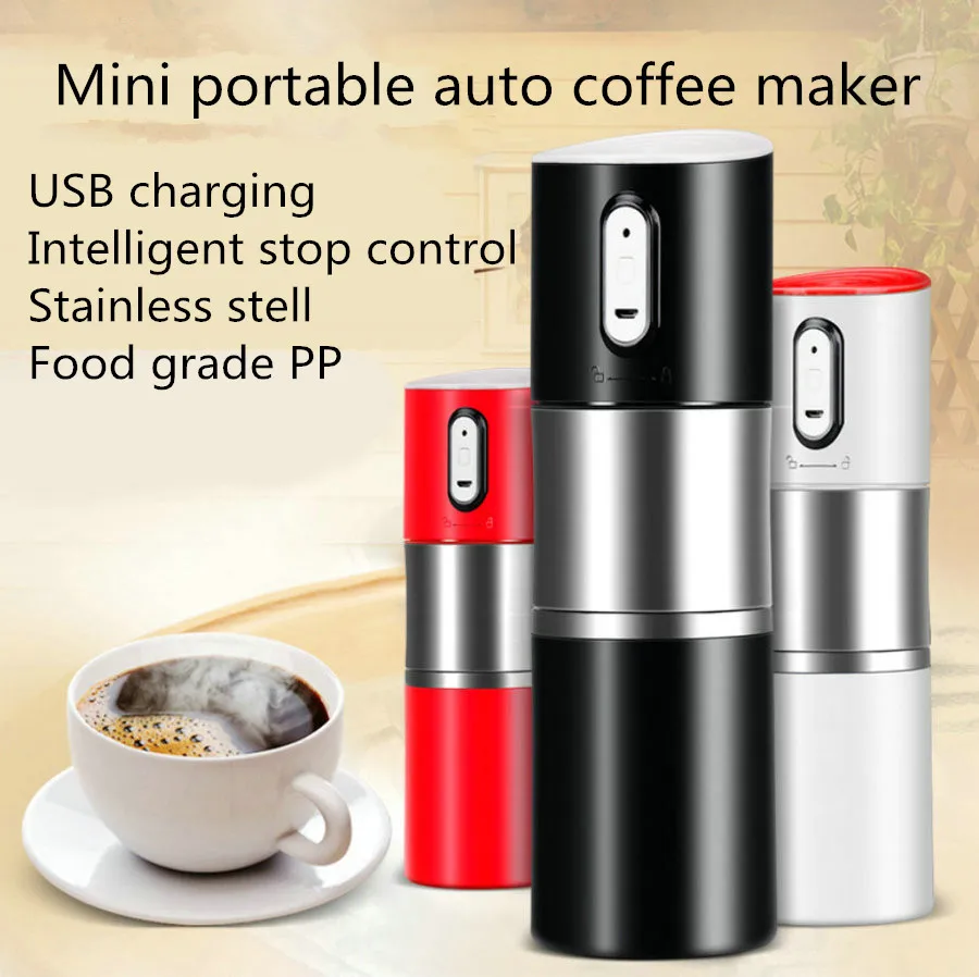 Интеллектуальные мини авто Кофеварка нержавеющей стали expresso чайник делает кофе