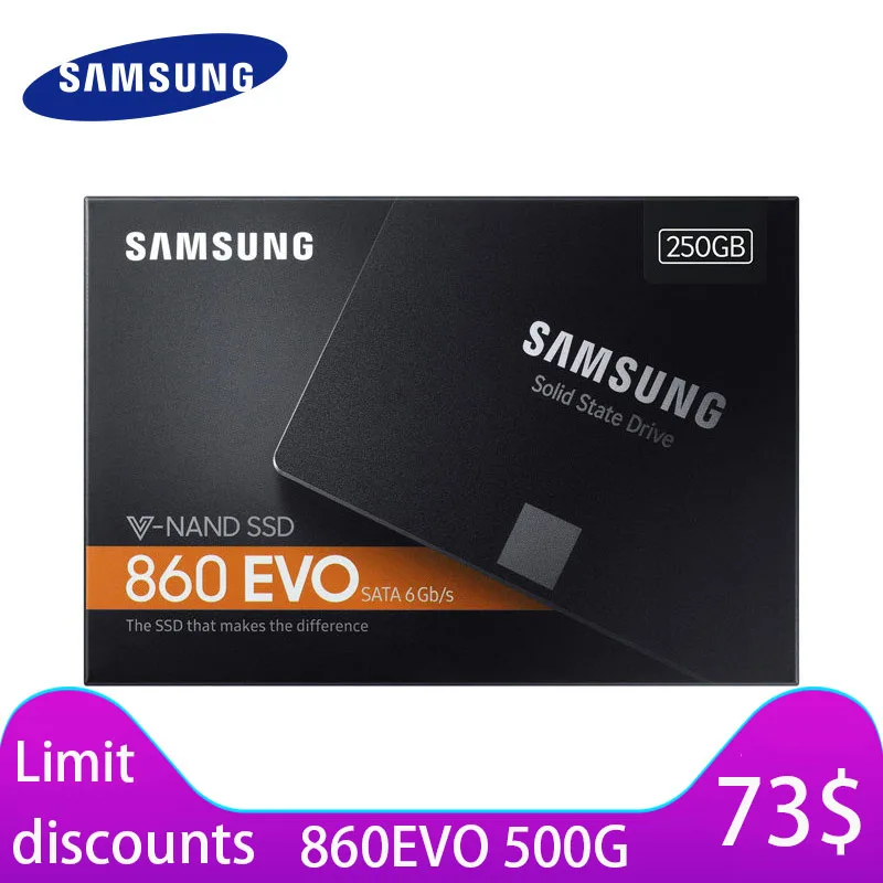 SAMSUNG SSD 500 Гб 250 ГБ Внутренний твердотельный жесткий диск SATA3 HDD 2 5 ноутбук ПК диско