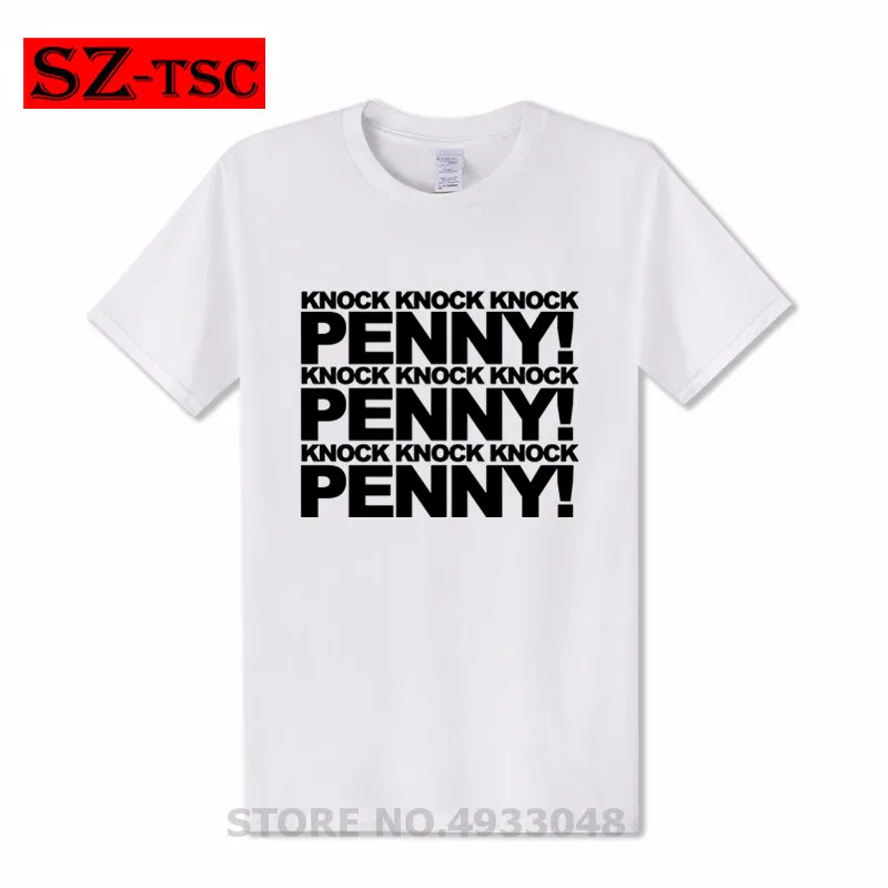 Мужские футболки горячая Распродажа The Big Bang Theory PENNY KNOCK 100% хлопок