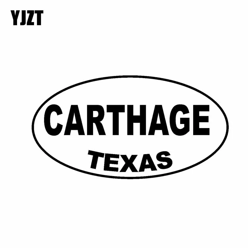 YJZT 13 1 см * 6 9 овальная виниловая наклейка автомобильная Карфаген Техас черная