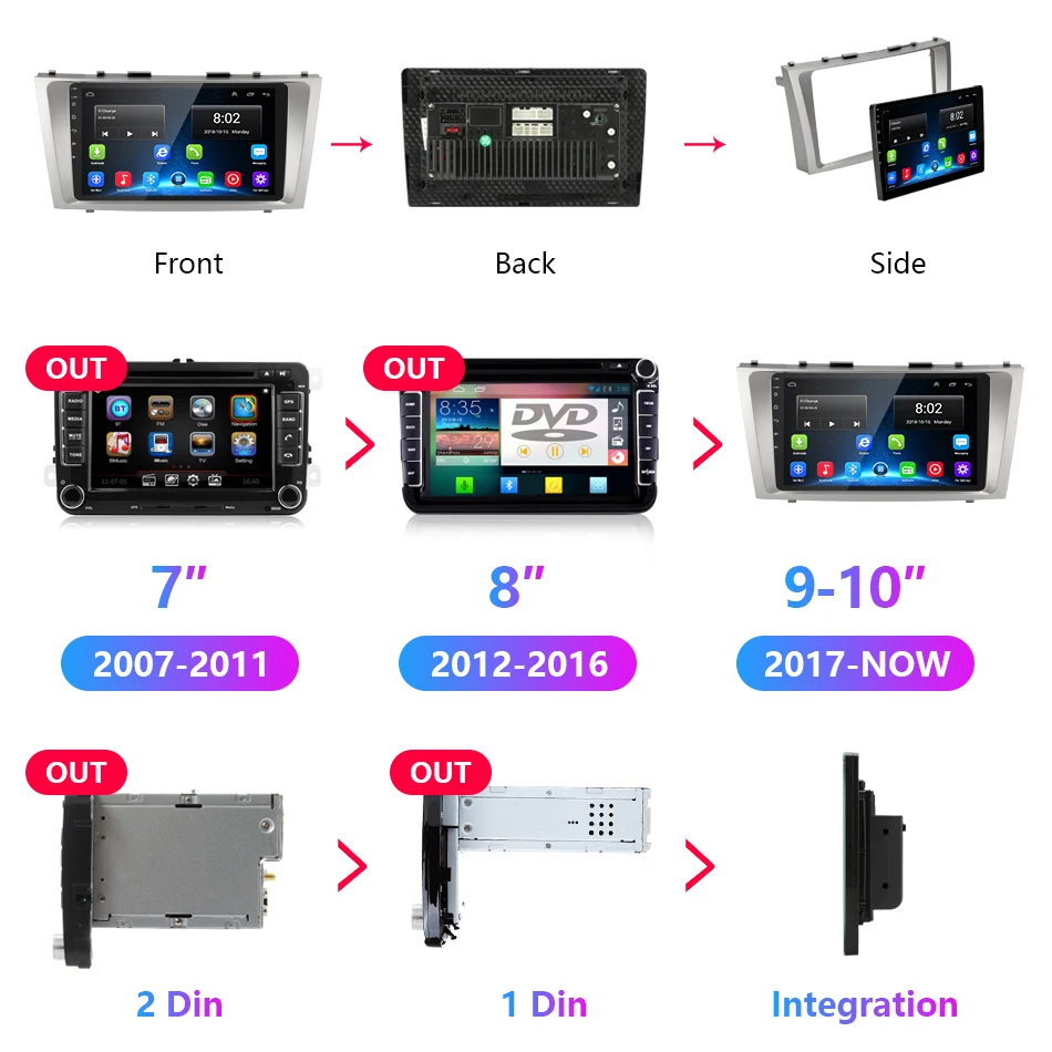 Jansite R9 " RDS Автомагнитола для Toyota Camry 2006-2011 Wifi Android 8,1 плеер сенсорный экран мультимедийные видеоплееры с рамкой