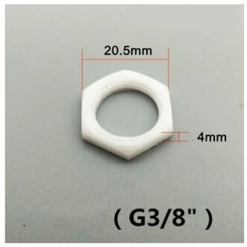 Nylon Hexagon Nut Inside Diameter G3/8&quot Thickness 4 mm Water Purifier Plastic Fittings 1000Pcs/Lot | Бытовая техника