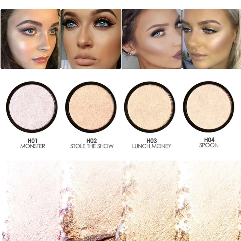 Focallure 5 цветов хайлайтер пудра палитра Шиммер Макияж Палитра основа для лица