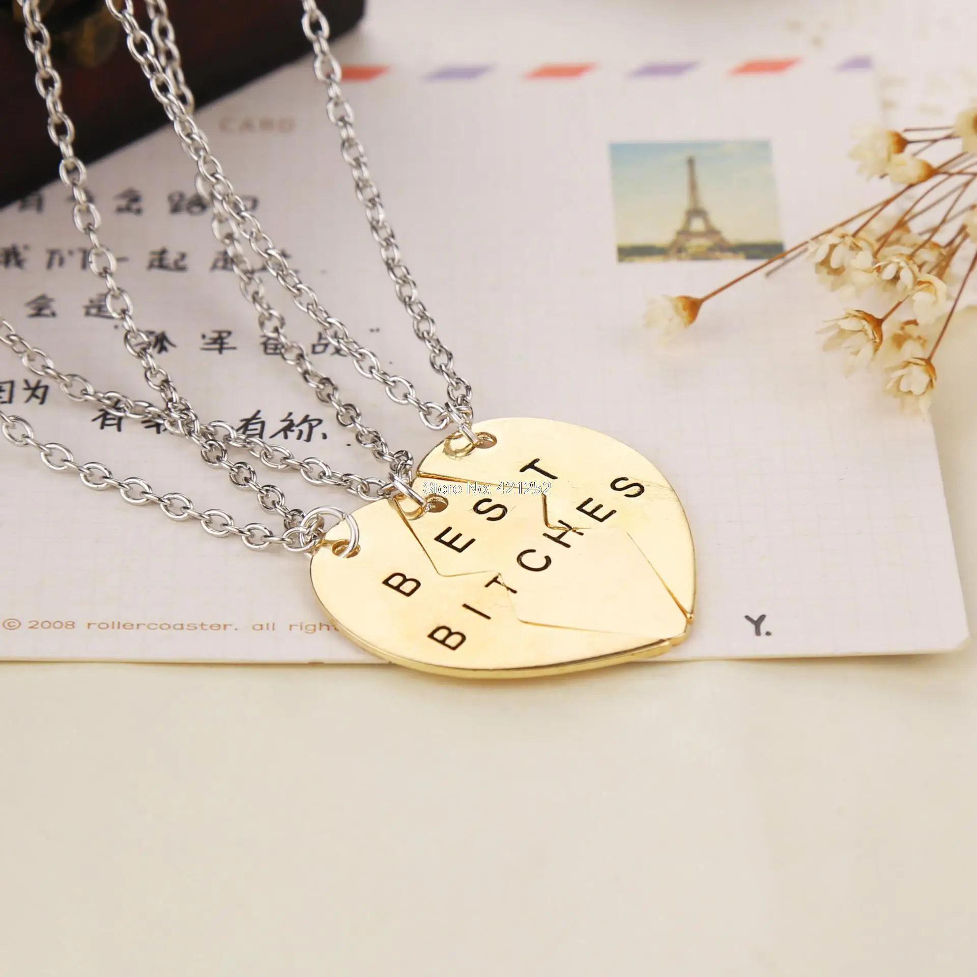 Комплект из колье и сердца лучший друг | Украшения аксессуары