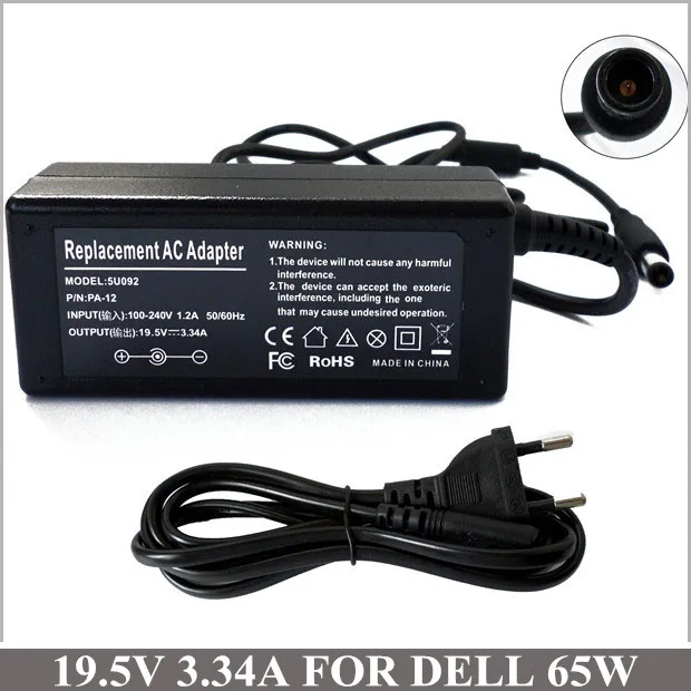 19.5V 3.34A 65W Laptop AC Adapter Battery Charger PA-2E PA2E For Netbook Dell Studio 13 14z 15 1555 HA65NS0-00 HA65NS1-00 | Компьютеры и