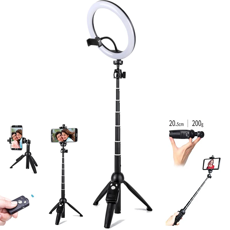 26cm Ring Light USB Charge LED 110cm Height YUNTENG Self Stick for Camera Phone Photography Smartphone Studio Live show | Электроника