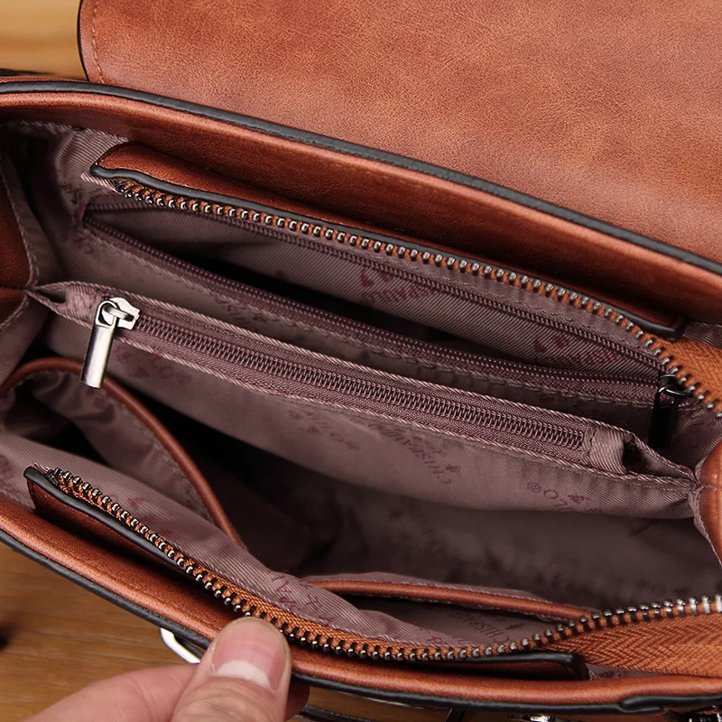

High Quality Leather Women's Handbags Hot Sale Vintage Women Tote Bags Small Shoulder CrossBody Bags For Women