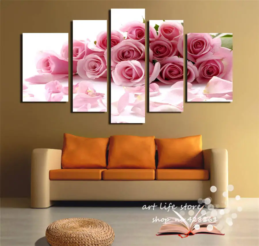 Напечатанные на холсте картины настенные художественные любимые цветы больше