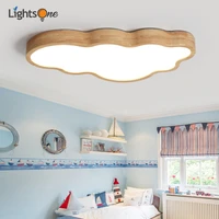 nordic log japanese ceiling light childrens room thin cloud wood ceiling lamp