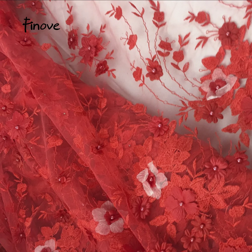 Кружевная ткань с объемным цветком африканская Тюлевая сетчатая