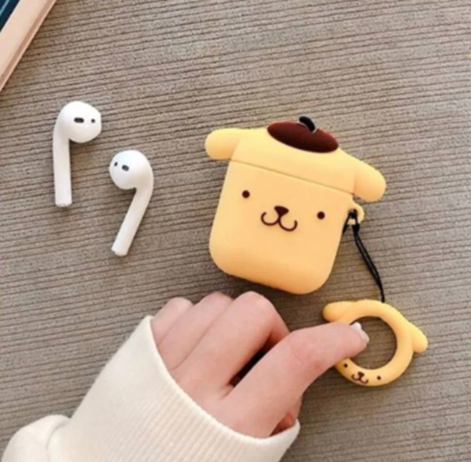 Чехол для AirPods, милый мультяшный силиконовый чехол для Apple Airpods 2, чехол для наушников, сумка для наушников, чехол с кольцом