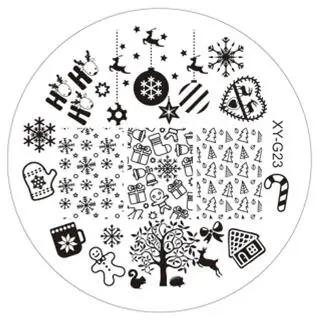 32 шт./лот новый год Модный лак для самостоятельной сборки художественный штамп с