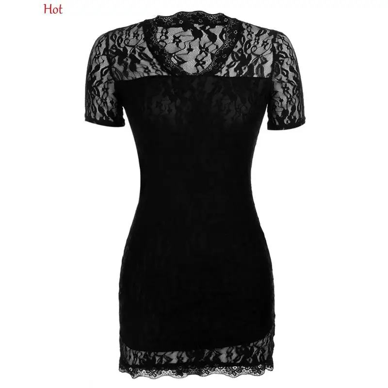 Хит 2018 летнее кружевное платье горячее предложение женское элегантное v-образный