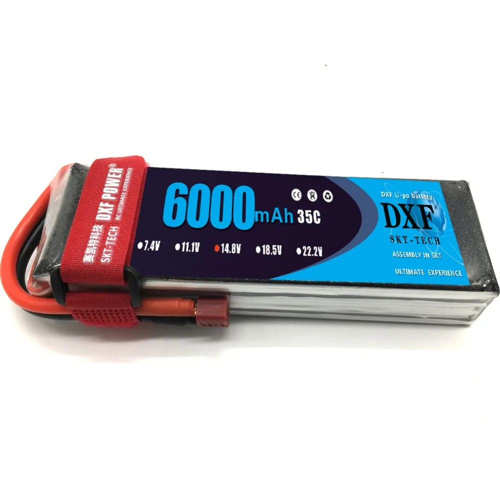 Литий полимерный аккумулятор DXF RC 14 8 в 6000 мАч 35C Burst 70C 4S для радиоуправляемой