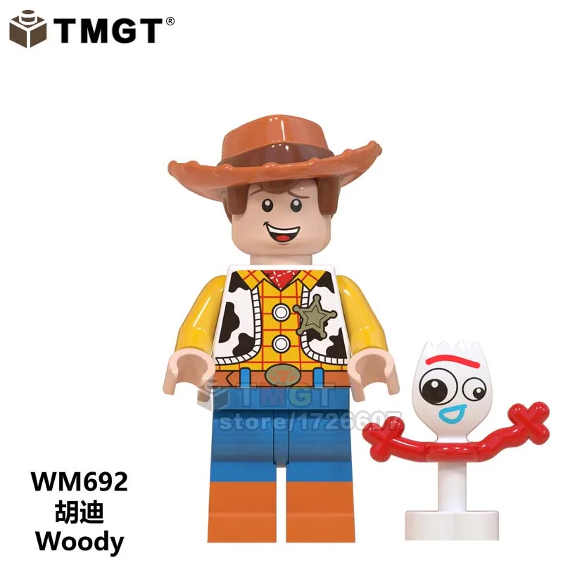 WM692 Woody Playmobil Охотники за привидениями оставайтесь Puft строительные блоки Стич, Микки Маус gremlins E.T Базз Лайтер История игрушек игрушки для детей - Цвет: WM692 Woody
