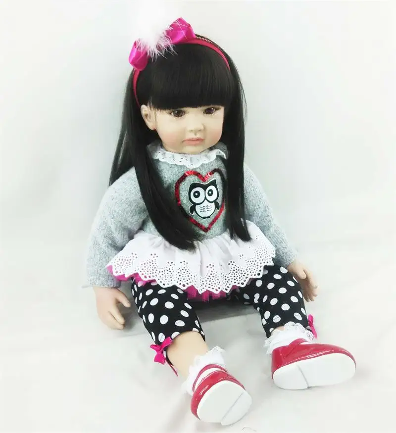 Кукла реборн силиконовая 60 см как настоящая Милая принцесса подарок на день