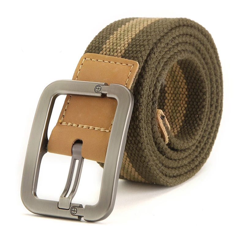 TESHI PATEHot new leisure wild male pin buckle belt canvas men Jeans with the trend of personality Designer thick durable design |