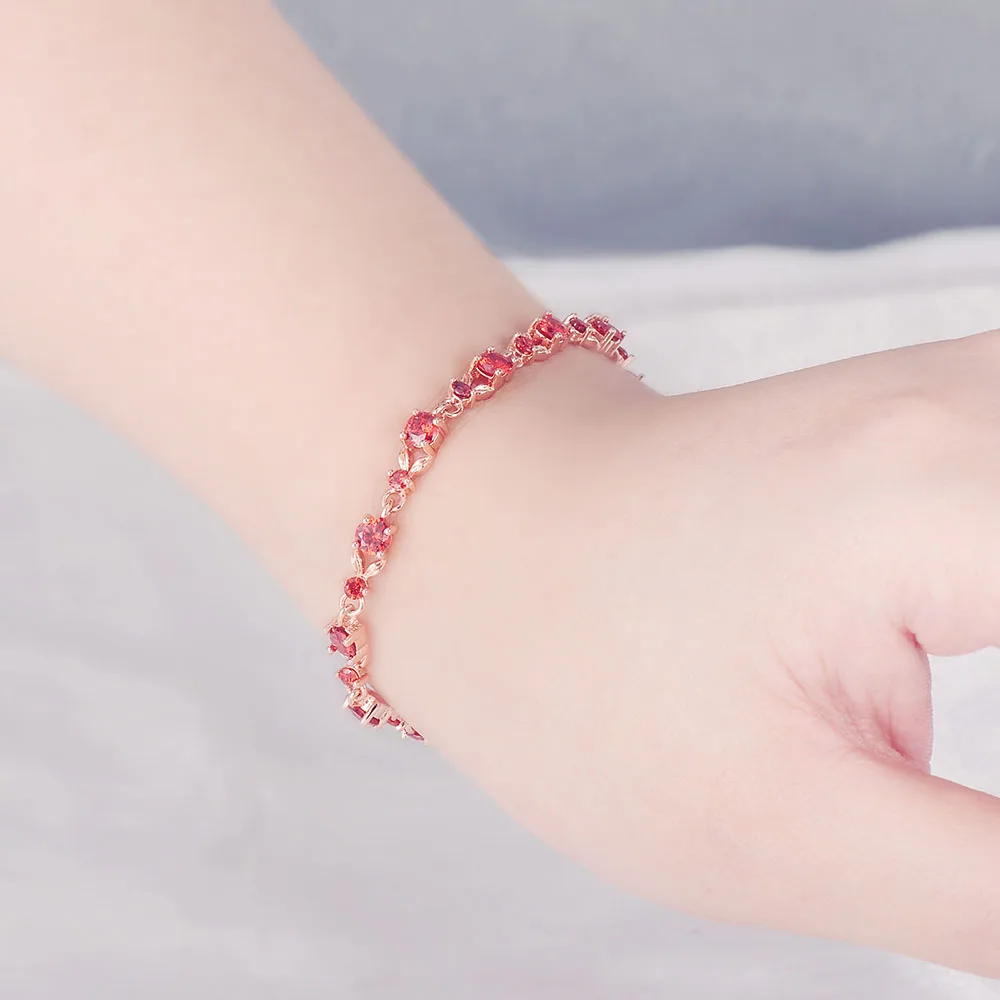 LZESHINE Новый Роскошный Браслет на Женщин из Розового Золота с Кристаллами из Кубического Циркония AAA Браслеты и Браслеты Украшения CBR0014.