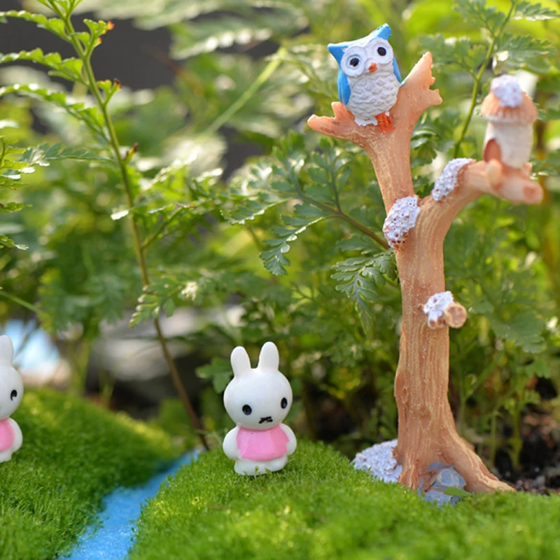 

DIY Terrarium Mini Night Branch Owl Miniature Dollhouse Fairy Garden Accessories