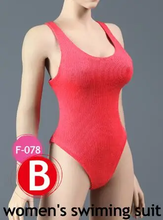 B 1/6 женский сексуальный крутой слитный купальник 1:6 женский купальник нижнее белье набор одежды для 1" игрушки-фигурки аксессуары - Цвет: B