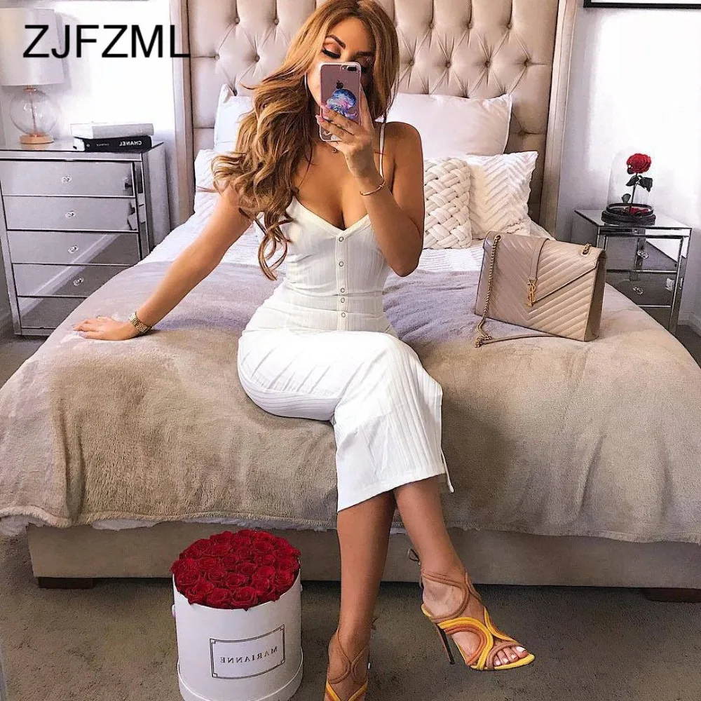 ZJFZML сексуальное облегающее платье на бретельках женское длинное Макси без