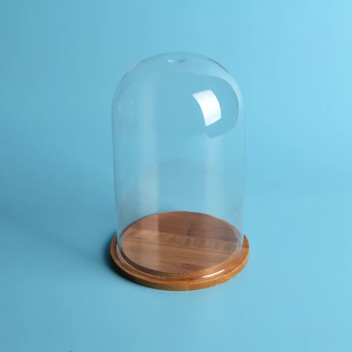 Деревянная подставка стеклянная крышка декоративный прозрачный купол