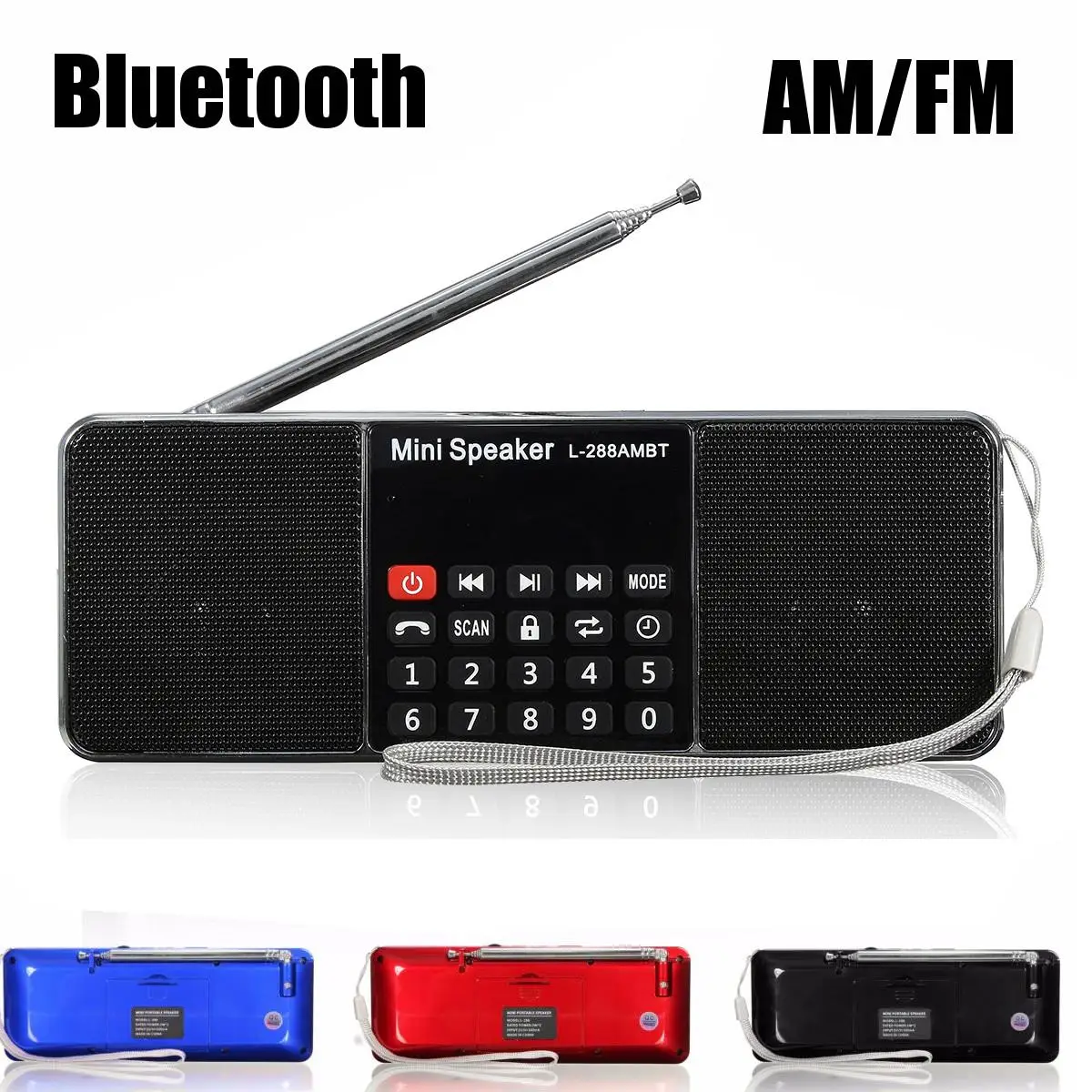 LEORY Многофункциональный беспроводной bluetooth lcd FM/AM радио стерео MP3 музыкальный плеер микро для SD USB двойной громкоговоритель