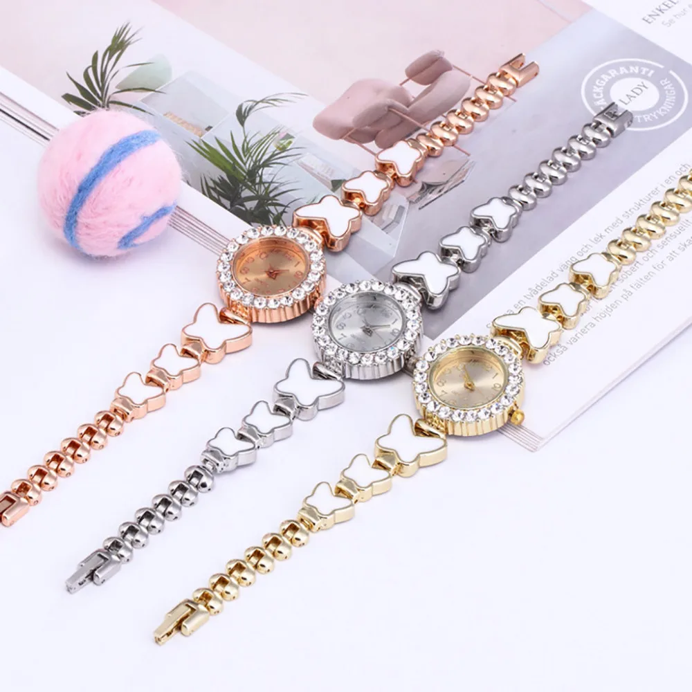Женские часы Reloj hombre круглый бриллиантовый браслет Аналоговые кварцевые