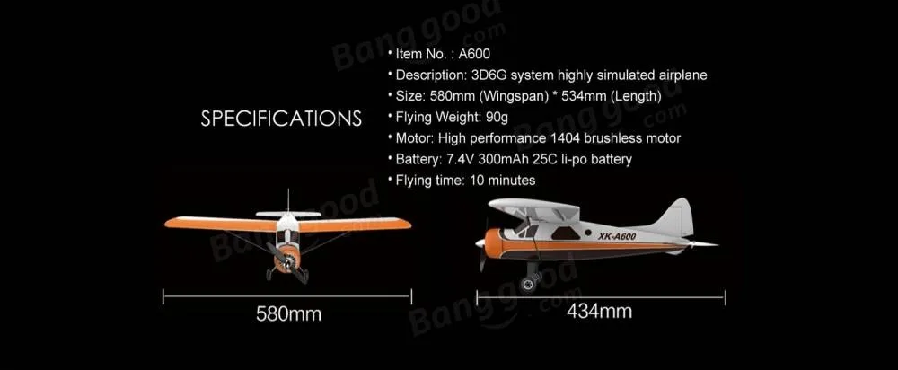 XK DHC-2 DHC2 A600 5CH 3D 6G Системы бесщеточный мотор RC самолет совместимый для Futaba в режиме RTF 1/2 прокатки
