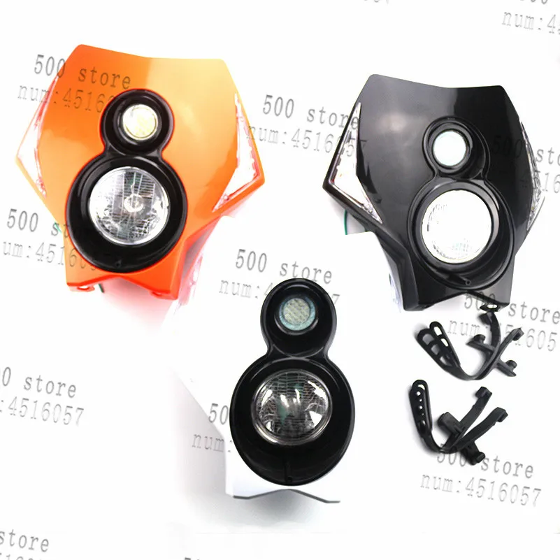 Белый светодиодный фар чехол фары для CR YZ XR WR SX DR KTM Enduro перчатки вождения
