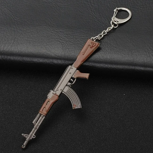 Брелок для ключей,, PUBG FPS, игра, игрок, неизвестная битва, 3D брелок, оружие, есть курица, игра, сегодня, мужская, автомобильный брелок - Цвет: Цвет: желтый