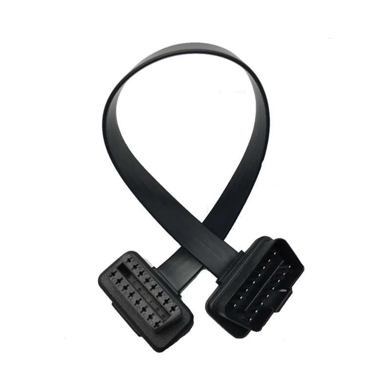 OBD16 Pin OBD2 кабель удлинитель для мужского и женского пола соединения плоский