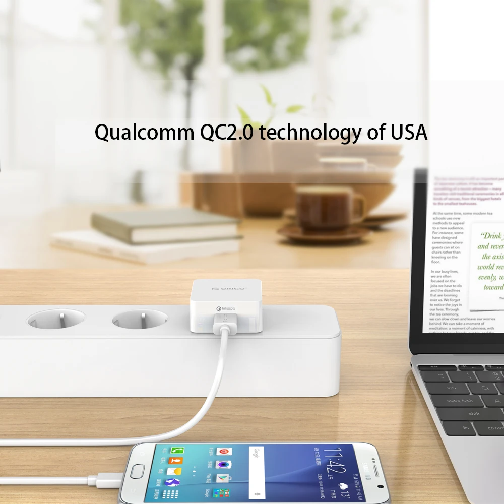 USB быстрое зарядное устройство ORICO QC3.0 настенное с кабелем Micro для samsung Xiaomi huawei|usb