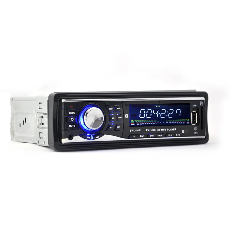Автоматическое автомобильное радио 1 Din Bluetooth MP3 плеер 12V 4 канальный аудио Handfree Usb FM