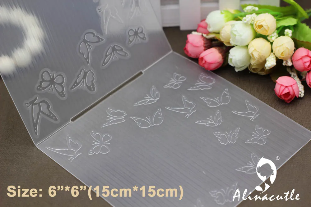 Пластиковая папка с тиснением 6 &quotX6&quot альбом для скрапбукинга карта бабочка