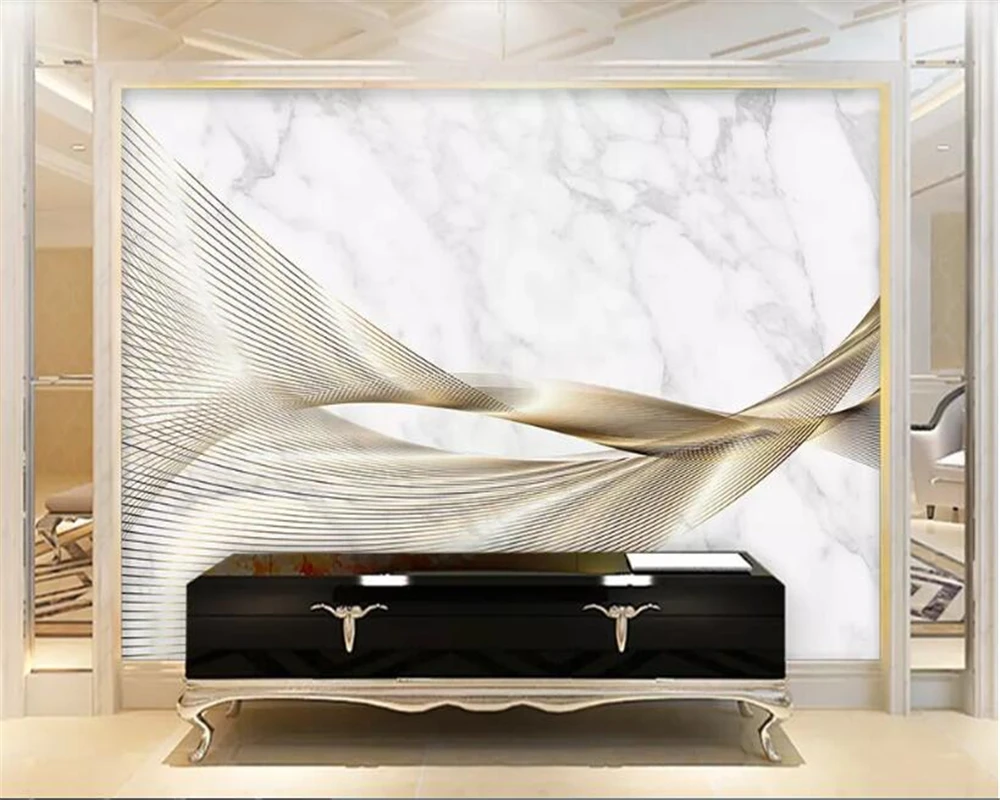 beibehang 3d wallpaper Nordic minimalist dynamic lines marbled z TV background decorations on the wall | Обустройство дома