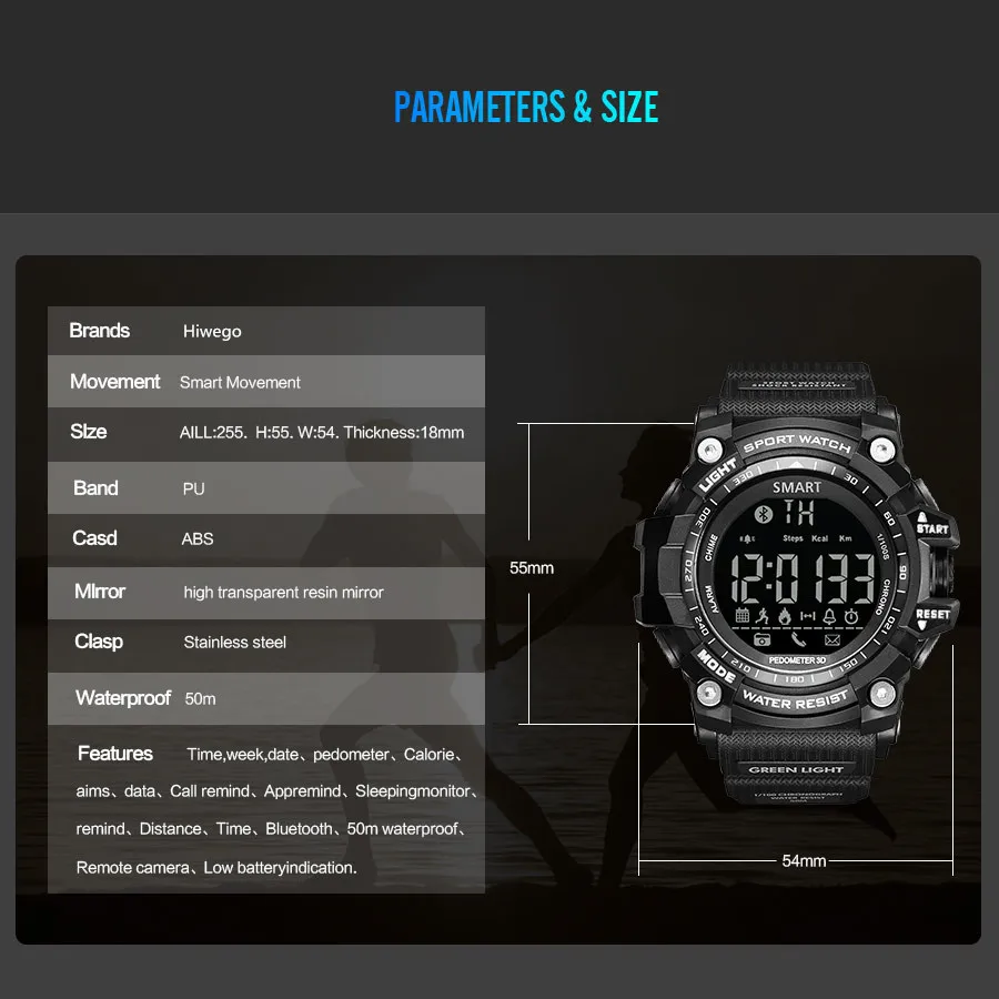 Распродажа умные часы с Bluetooth для спорта на открытом воздухе мужчин