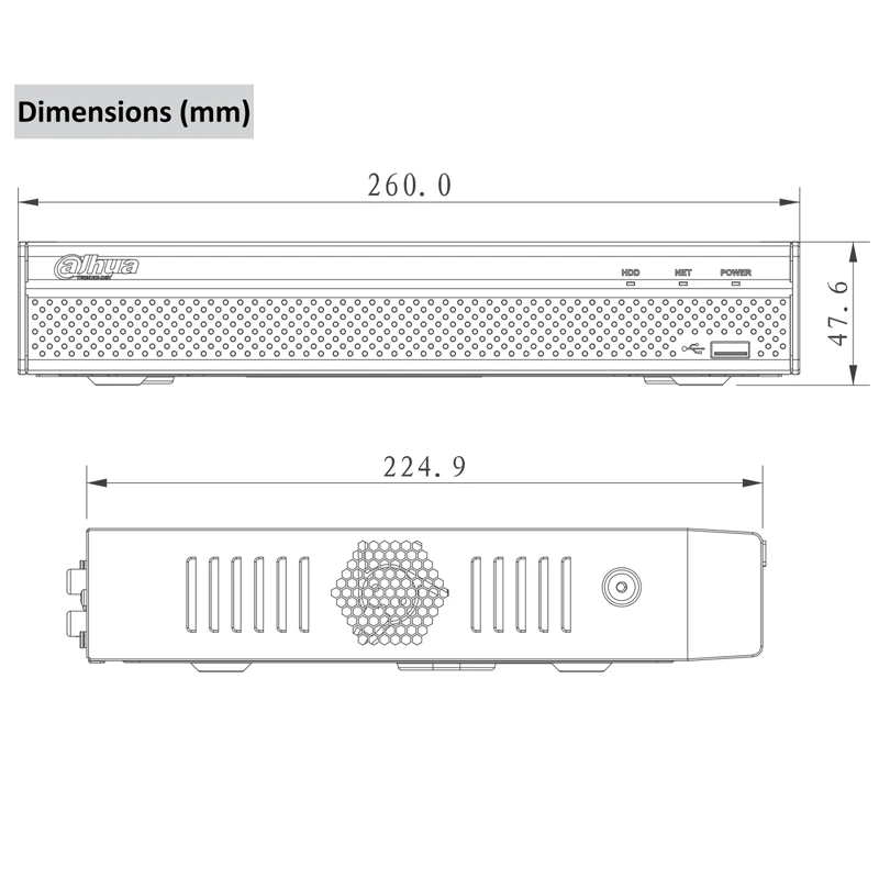 Оригинальный Dahua 4CH 8CH NVR2104HS-S2 NVR2108HS-S2 компактный 1U Lite сетевой видеорегистратор