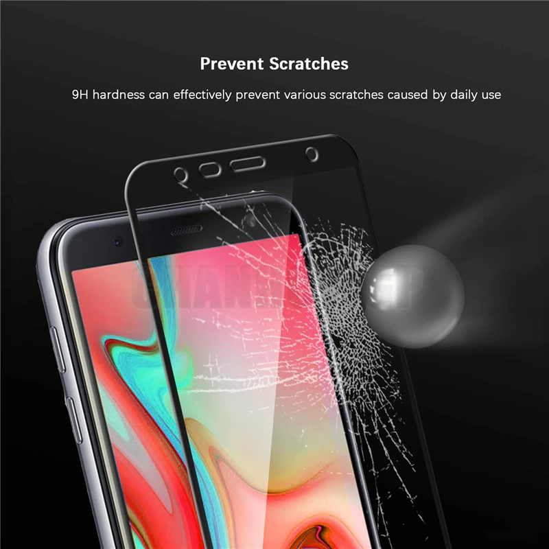 С уровнем твердости 9 H полное покрытие закаленное Стекло для samsung Galaxy J4 плюс 2018