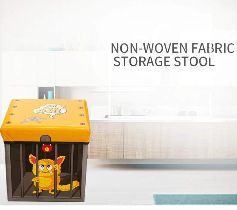 10pc/lot Cartoon Non-woven Fabric Hmoe Collapsible Storage Box Student Overall Toys Debris Organizer &amp Stool(Random) | Дом и сад
