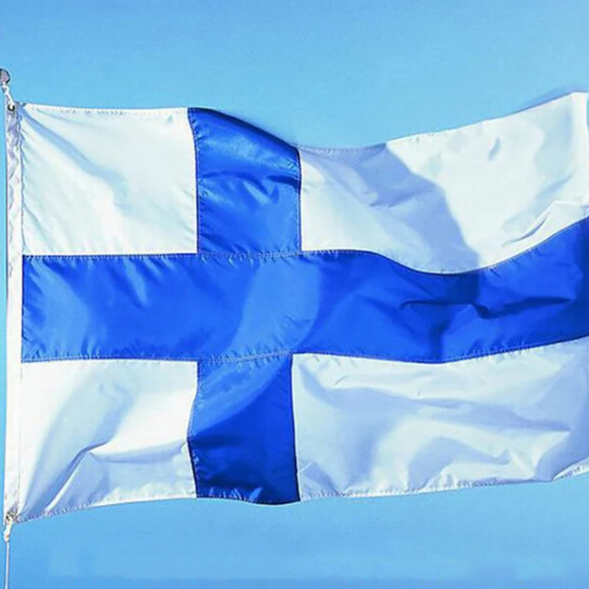 90x150 см Suomen Kansanvaltainen Tasavalta флаг Финляндии Suomi баннер Siniristilippu счастливые Подарки Высокое качество полиэстер ткани