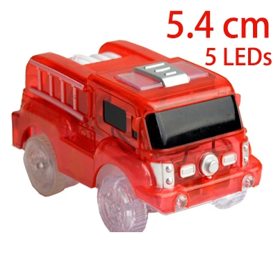 5 LED Lights 5,4 см электронный 5 светодиодный игрушечный автомобиль с мигающими огнями волшебные развивающие игрушки Детский подарок на день рождения игра с треками - Цвет: 5 LED Lights