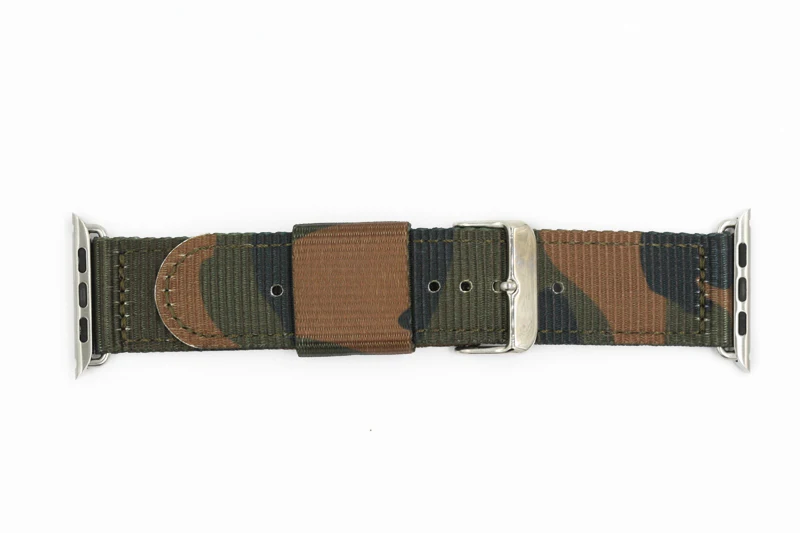 Camo URVOI ремешок для apple watch Series 5 4 3 2 1 NATO тканый нейлоновый ремешок для iwatch Модный стильный узор с серебристой/черной пряжкой - Цвет ремешка: Camo