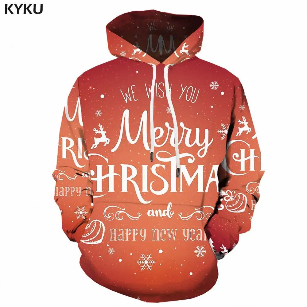 3d hoodies 16 KYKU, Рождественские толстовки, Мужская толстовка, красный, хип-хоп, 3d принт, худи, Рождественские толстовки со снежинками, пуловер с капюшоном, забавная мужская одежда - Цвет: 3d hoodies 16
